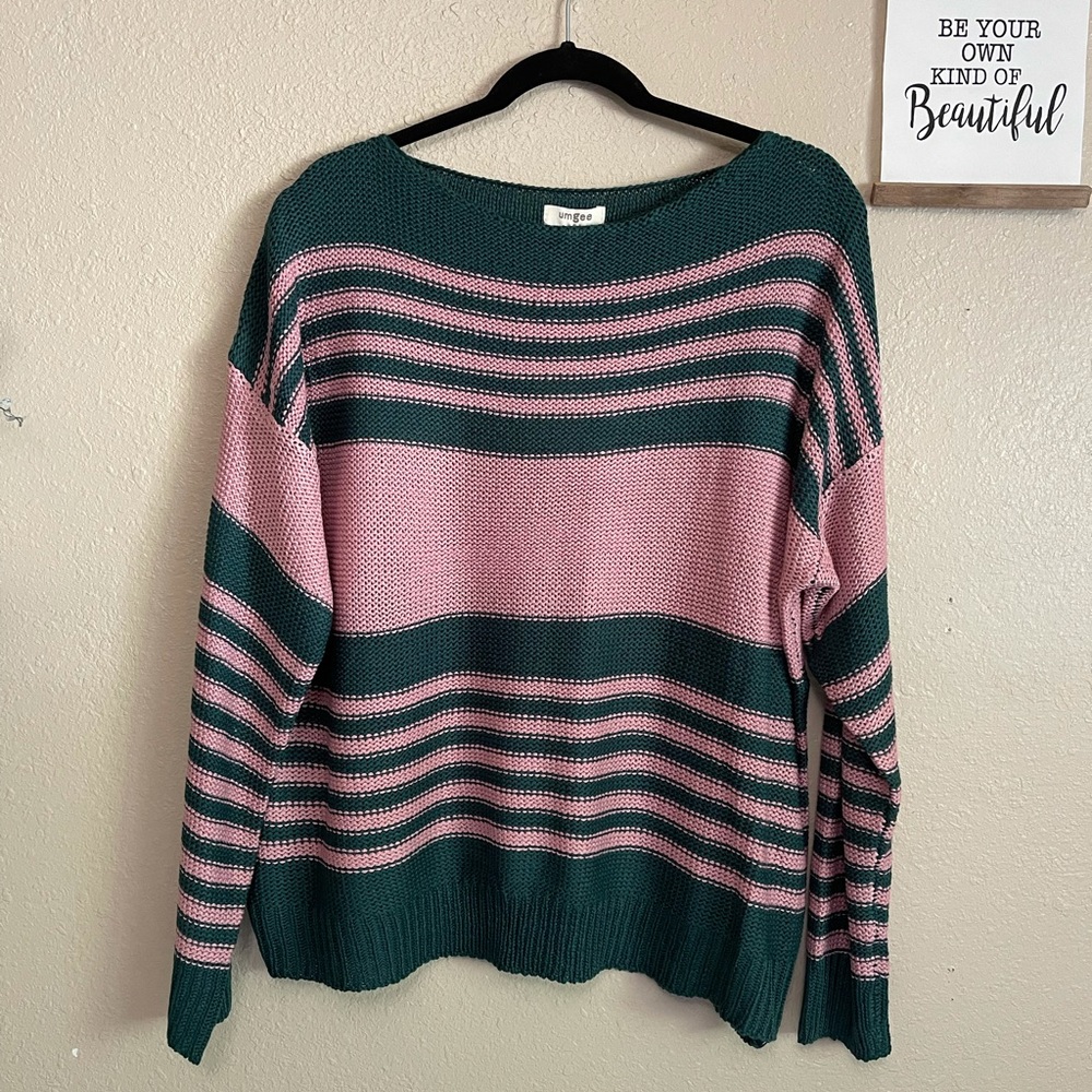 Umgee Crew Neck Sweater - Picture 2 of 4